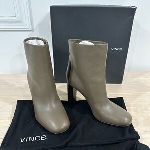 Vince Taupe Heeled Boots